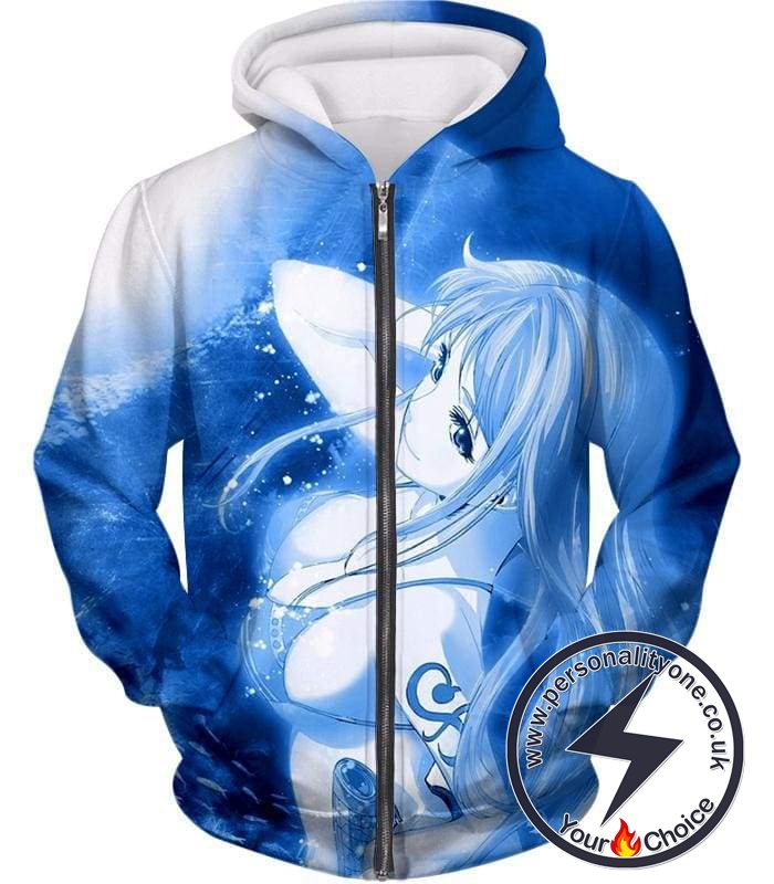 One Piece Sexy One Piece Pirate Nami of Straw Hats Cool Blue Zip Up Hoodie